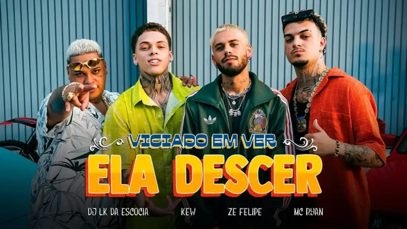 Viciado Em Ver Ela Descer, de Zé Felipe, Mc Ryan SP e Kew, é a música de Funk mais tocada de abril
